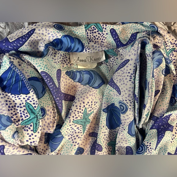90’s Anna Kriste Beachy Shell Shirt XL - Picture 13 of 14